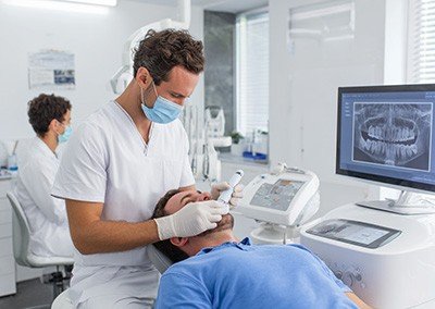 dentist working