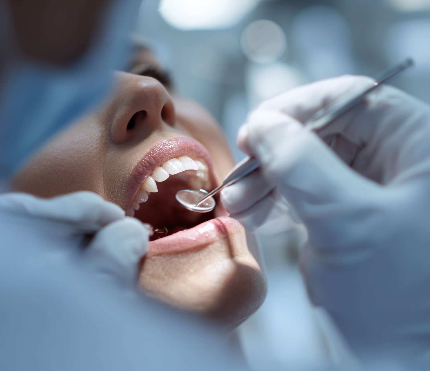 dental inspection closeup